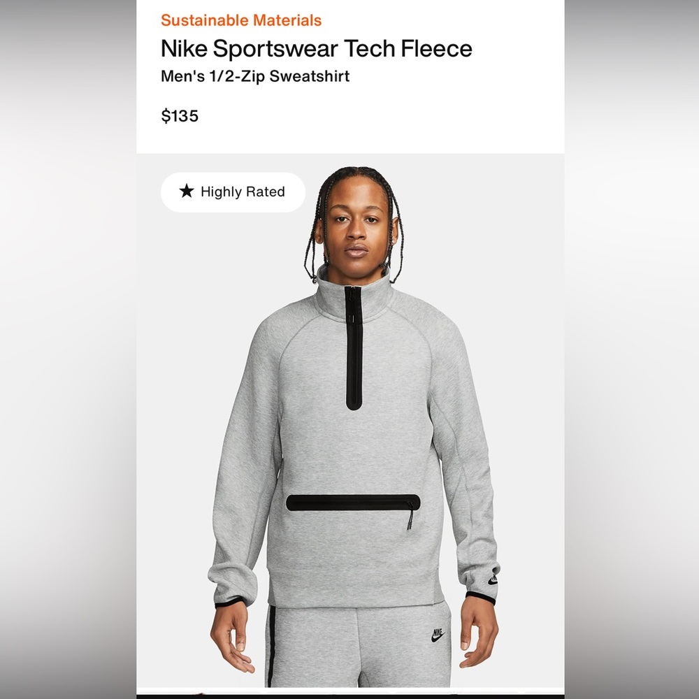 Nike Sportswear Tech Fleece Sweatshirt and Nike Sportswear Tech Fleece  Shorts